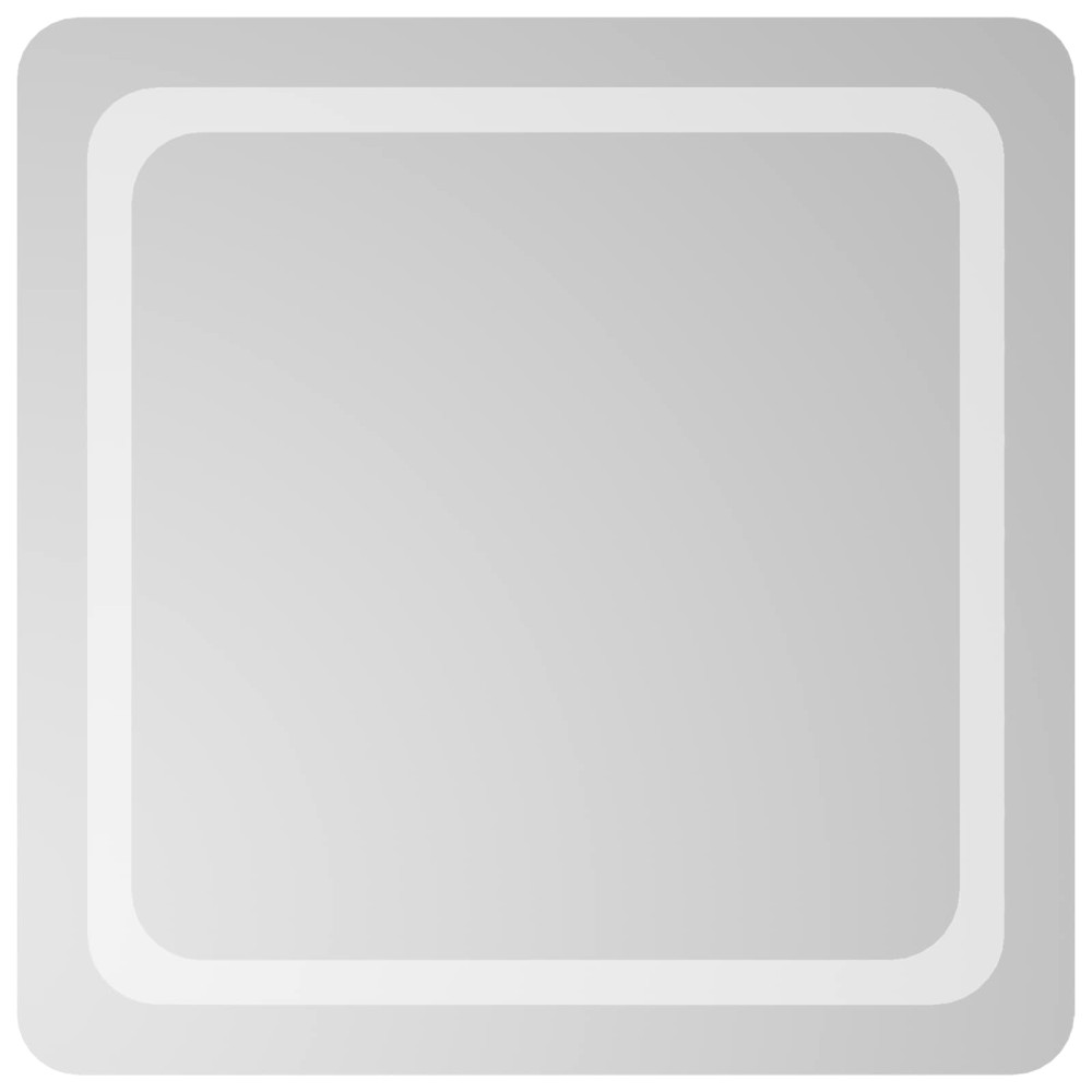 vidaXL Καθρέφτης μπάνιου LED Διαφανές 60 x 60 cm σκληρυμένο γυαλί