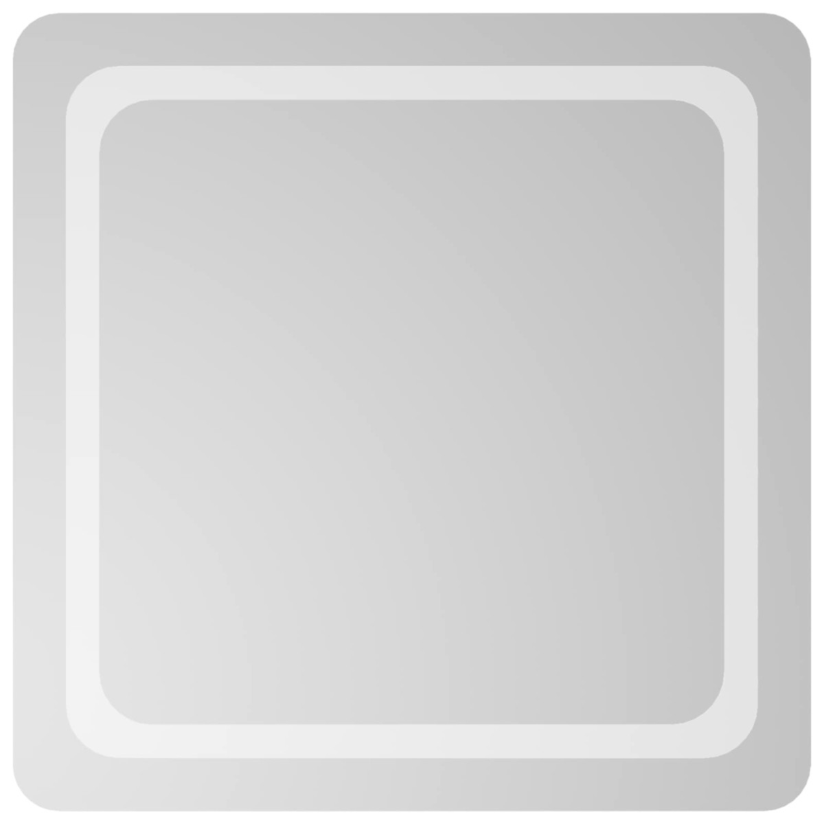vidaXL Καθρέφτης μπάνιου LED Διαφανές 60 x 60 cm σκληρυμένο γυαλί