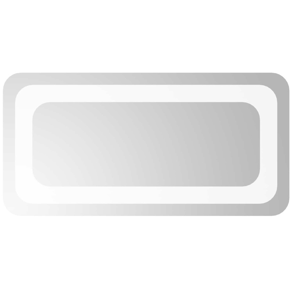vidaXL Καθρέφτης μπάνιου LED Διαφανές 40 x 20 cm σκληρυμένο γυαλί