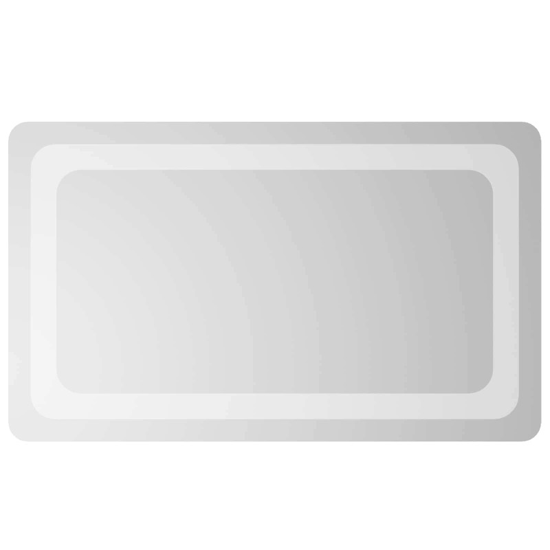 vidaXL Καθρέφτης μπάνιου LED Διαφανές 50 x 30 cm σκληρυμένο γυαλί