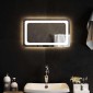 vidaXL Καθρέφτης μπάνιου LED Διαφανές 50 x 30 cm σκληρυμένο γυαλί
