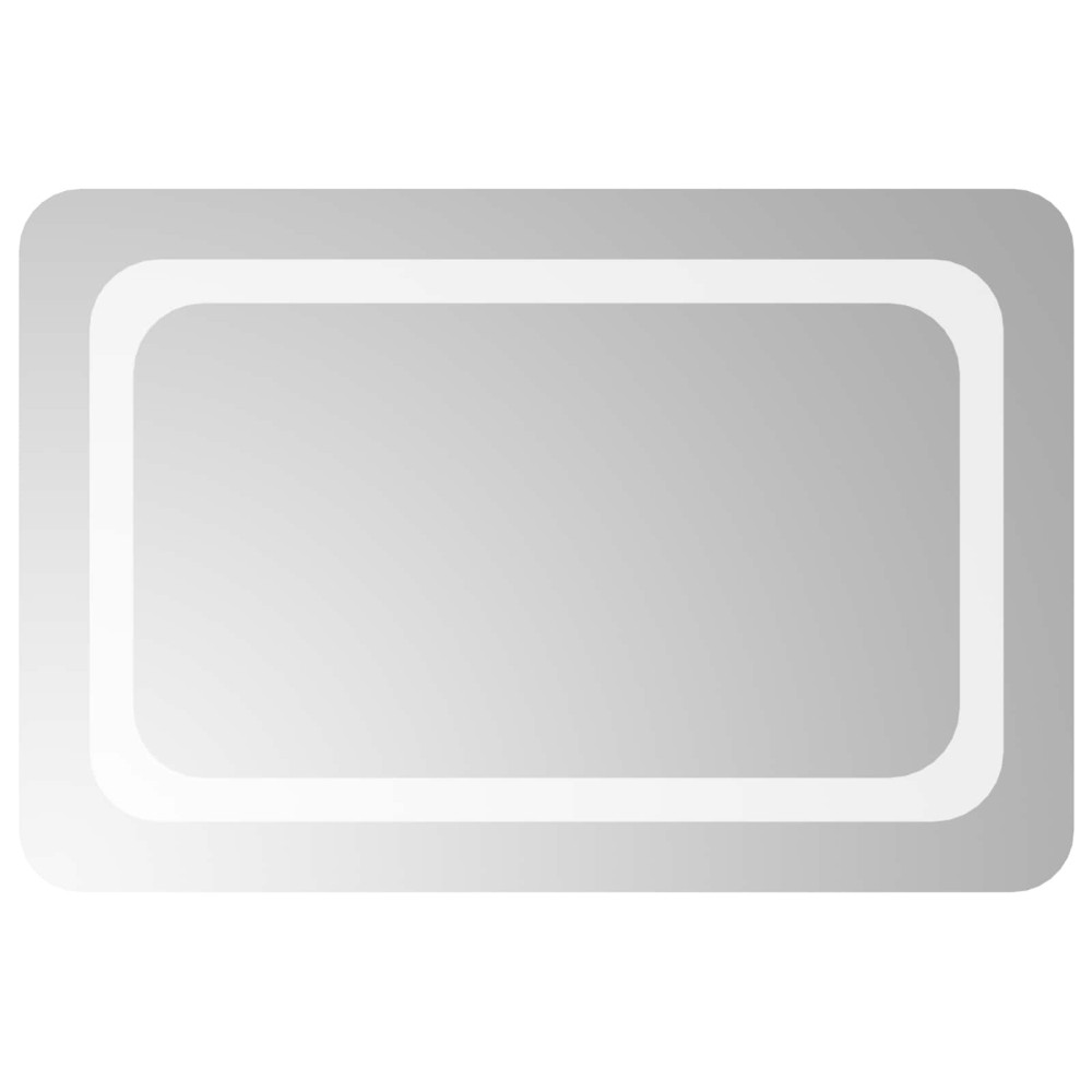 vidaXL Καθρέφτης μπάνιου LED Διαφανές 60 x 40 cm σκληρυμένο γυαλί