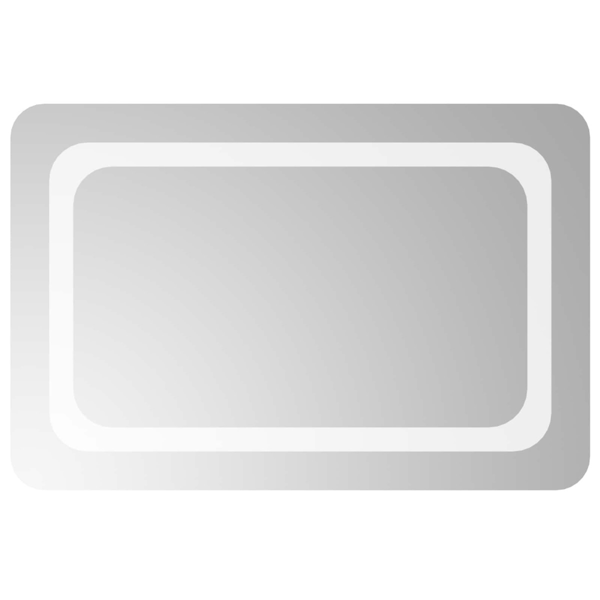 vidaXL Καθρέφτης μπάνιου LED Διαφανές 60 x 40 cm σκληρυμένο γυαλί