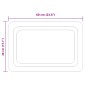 vidaXL Καθρέφτης μπάνιου LED Διαφανές 60 x 40 cm σκληρυμένο γυαλί