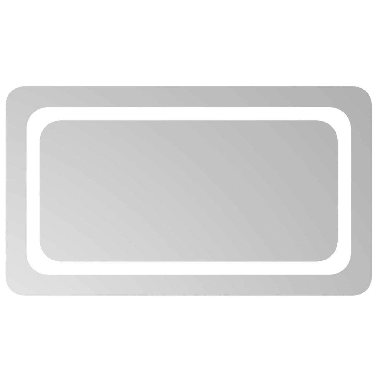 vidaXL Καθρέφτης μπάνιου LED Διαφανές 70 x 40 cm σκληρυμένο γυαλί