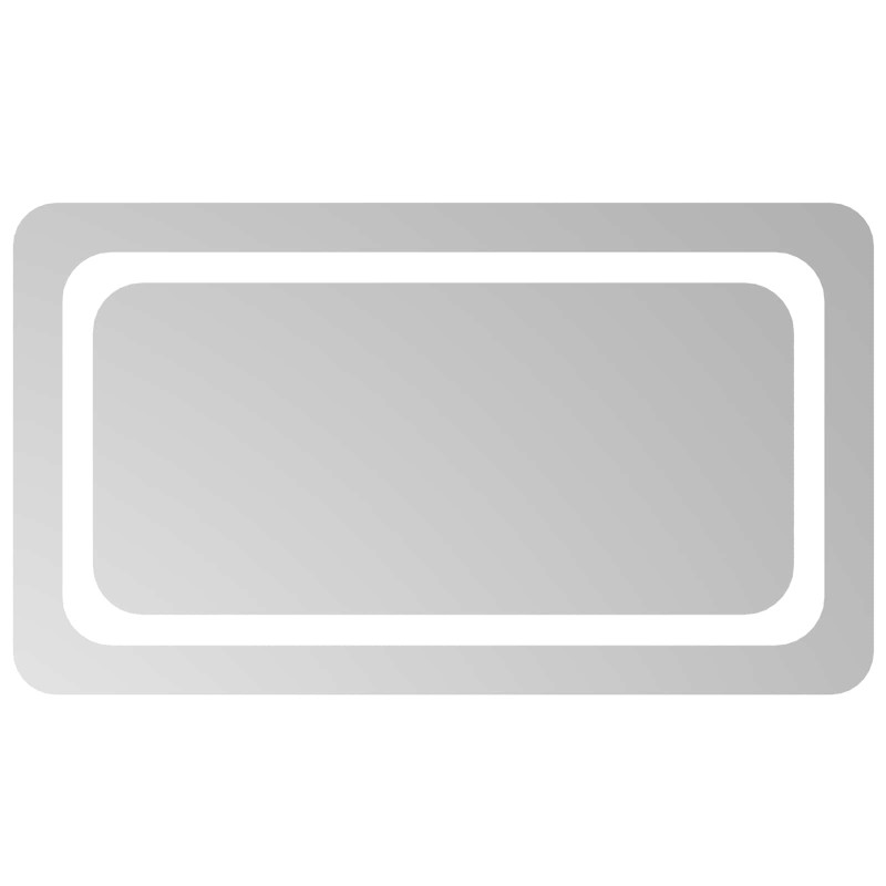 vidaXL Καθρέφτης μπάνιου LED Διαφανές 70 x 40 cm σκληρυμένο γυαλί