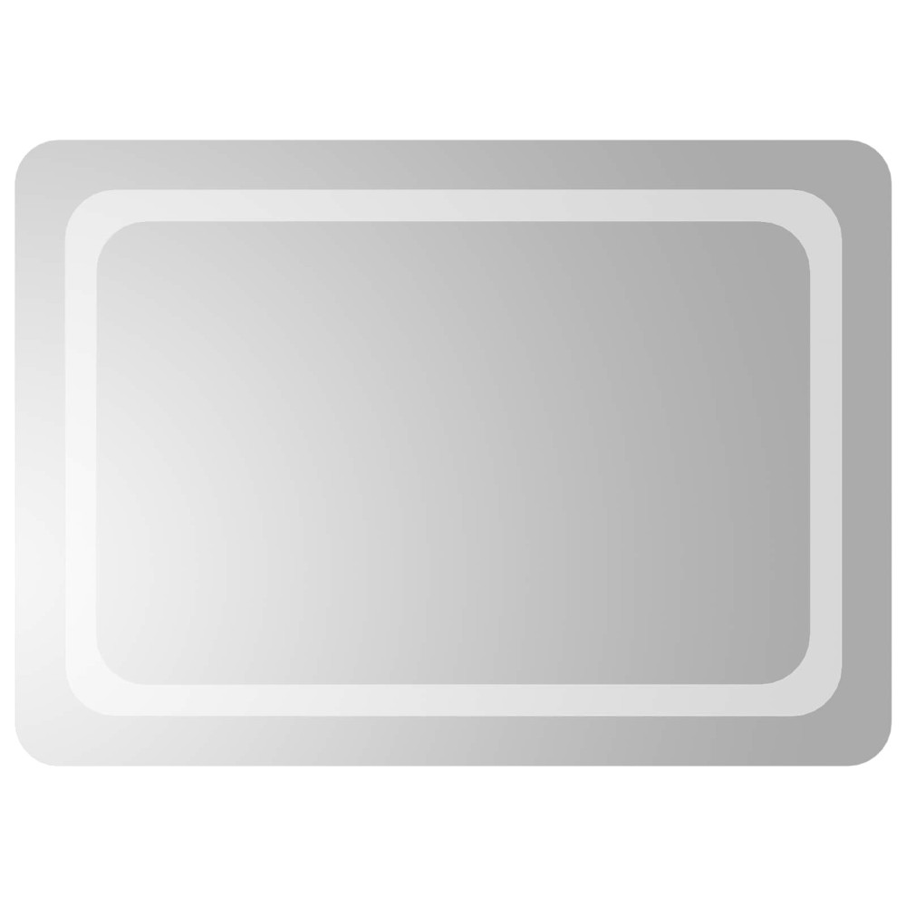 vidaXL Καθρέφτης μπάνιου LED Διαφανές 70 x 50 cm σκληρυμένο γυαλί