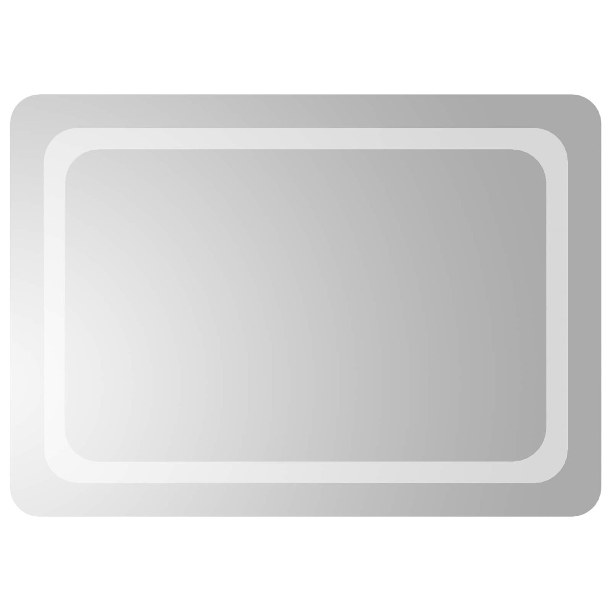 vidaXL Καθρέφτης μπάνιου LED Διαφανές 70 x 50 cm σκληρυμένο γυαλί