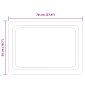 vidaXL Καθρέφτης μπάνιου LED Διαφανές 70 x 50 cm σκληρυμένο γυαλί