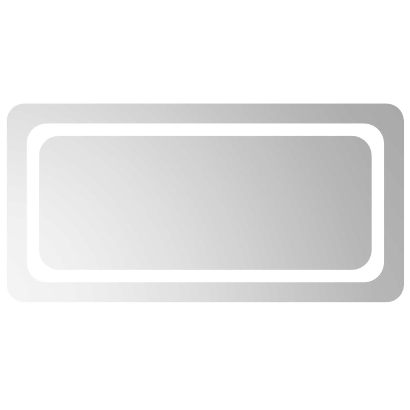 vidaXL Καθρέφτης μπάνιου LED Διαφανές 80 x 40 cm σκληρυμένο γυαλί