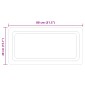 vidaXL Καθρέφτης μπάνιου LED Διαφανές 80 x 40 cm σκληρυμένο γυαλί