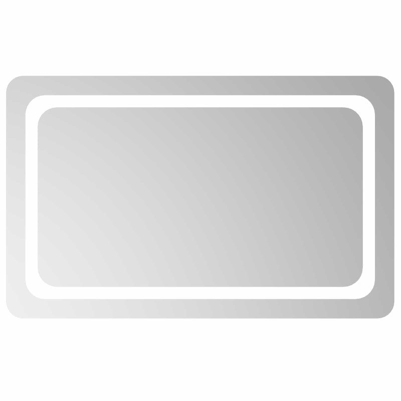 vidaXL Καθρέφτης μπάνιου LED Διαφανές 80 x 50 cm σκληρυμένο γυαλί