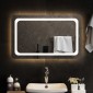 vidaXL Καθρέφτης μπάνιου LED Διαφανές 80 x 50 cm σκληρυμένο γυαλί