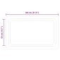 vidaXL Καθρέφτης μπάνιου LED Διαφανές 80 x 50 cm σκληρυμένο γυαλί