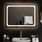 vidaXL Καθρέφτης μπάνιου LED Διαφανές 80 x 60 cm σκληρυμένο γυαλί