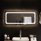 vidaXL Καθρέφτης μπάνιου LED Διαφανές 90 x 40 cm σκληρυμένο γυαλί