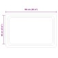 vidaXL Καθρέφτης μπάνιου LED Διαφανές 90 x 60 cm σκληρυμένο γυαλί