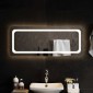 vidaXL Καθρέφτης μπάνιου LED Διαφανές 100 x 40 cm σκληρυμένο γυαλί