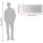 vidaXL Καθρέφτης μπάνιου LED Διαφανές 100 x 40 cm σκληρυμένο γυαλί