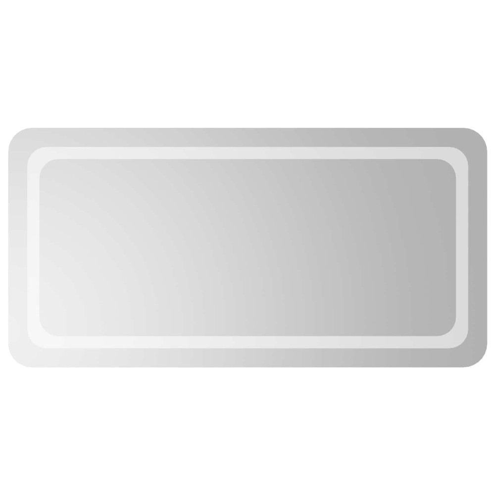 vidaXL Καθρέφτης μπάνιου LED Διαφανές 100 x 50 cm σκληρυμένο γυαλί