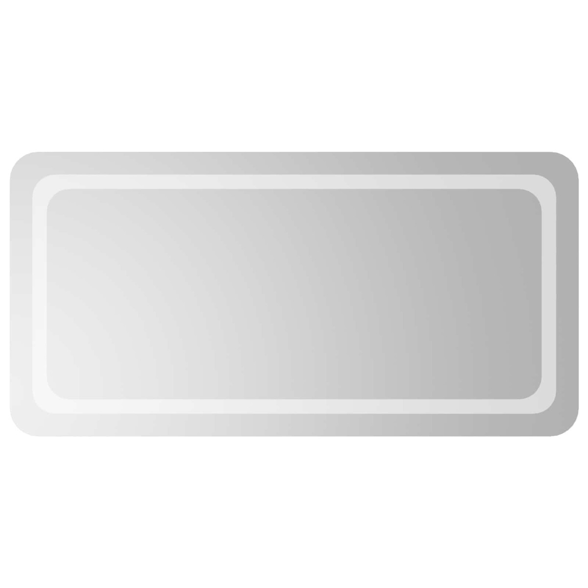 vidaXL Καθρέφτης μπάνιου LED Διαφανές 100 x 50 cm σκληρυμένο γυαλί