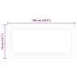 vidaXL Καθρέφτης μπάνιου LED Διαφανές 100 x 50 cm σκληρυμένο γυαλί