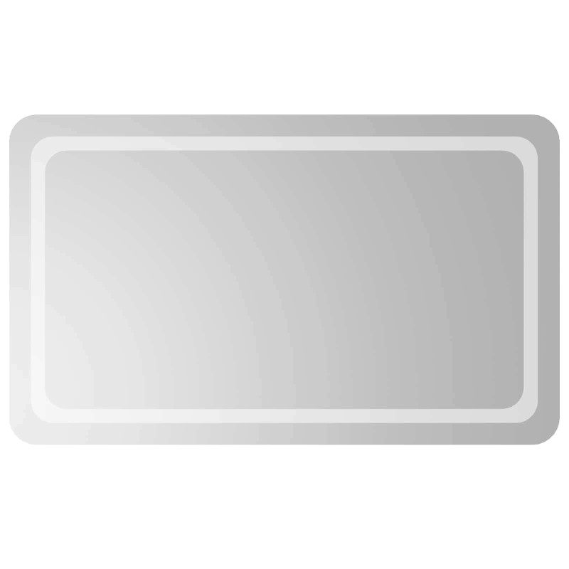 vidaXL Καθρέφτης μπάνιου LED Διαφανές 100 x 60 cm σκληρυμένο γυαλί