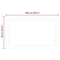 vidaXL Καθρέφτης μπάνιου LED Διαφανές 100 x 60 cm σκληρυμένο γυαλί