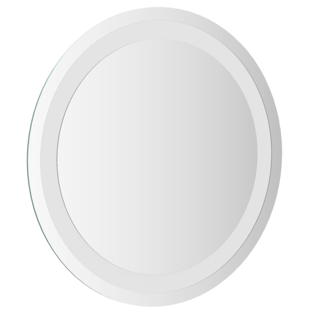 vidaXL Καθρέφτης μπάνιου LED Διαφανές Ø 40 cm σκληρυμένο γυαλί