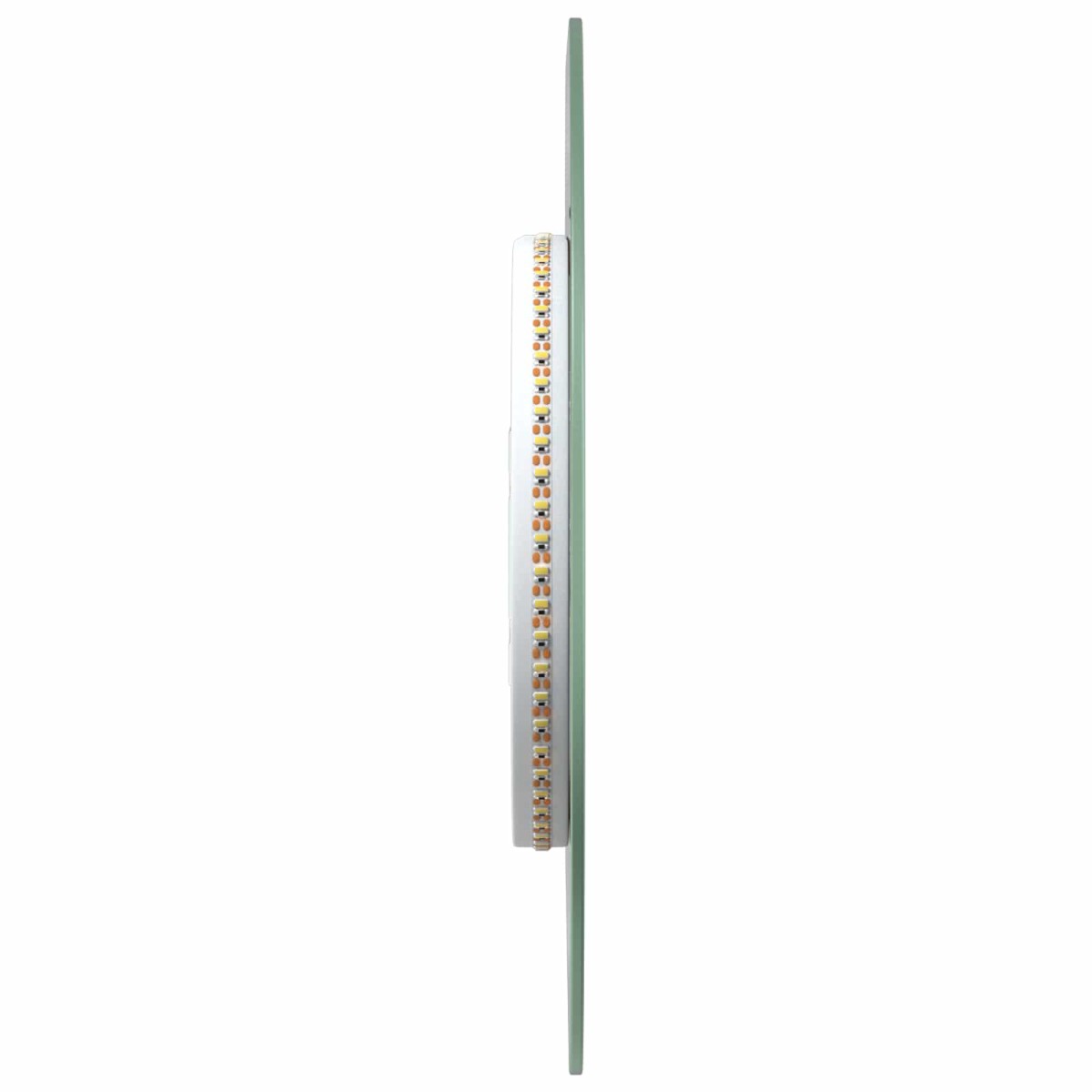 vidaXL Καθρέφτης μπάνιου LED Διαφανές Ø 40 cm σκληρυμένο γυαλί