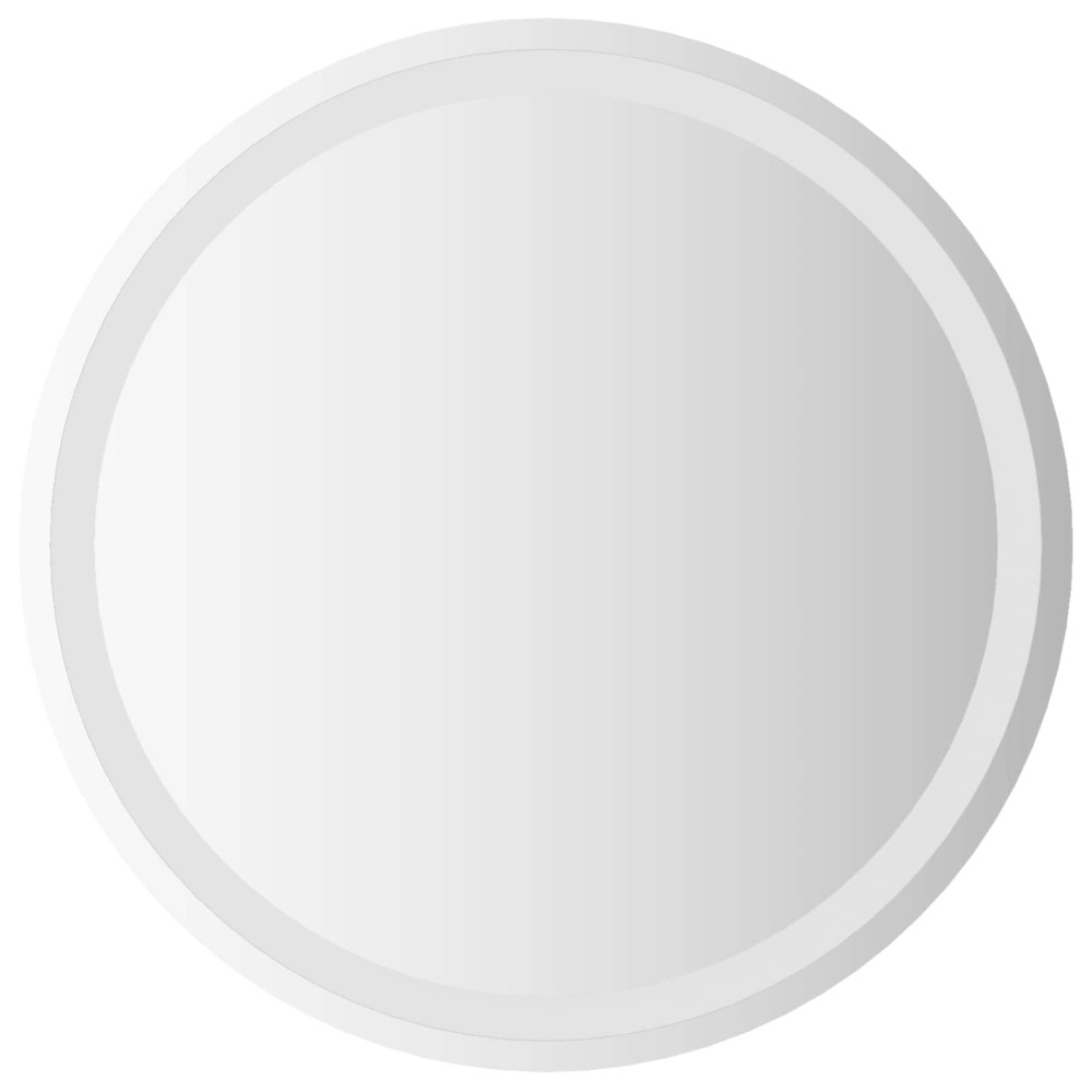 vidaXL Καθρέφτης μπάνιου LED Διαφανές Ø 60 cm σκληρυμένο γυαλί
