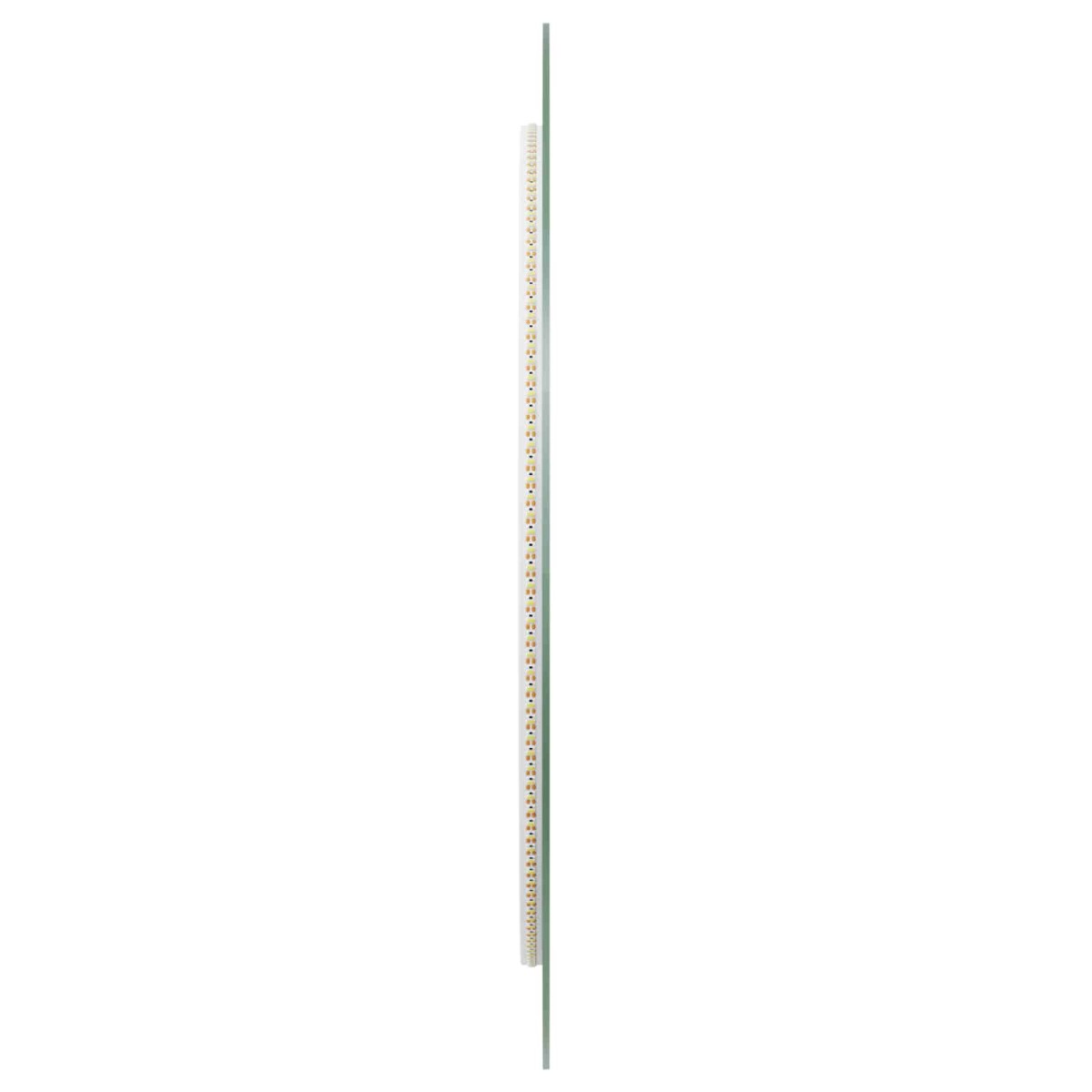 vidaXL Καθρέφτης μπάνιου LED Διαφανές Ø 60 cm σκληρυμένο γυαλί