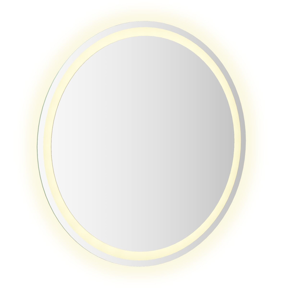 vidaXL Καθρέφτης μπάνιου LED Διαφανές Ø 70 cm σκληρυμένο γυαλί