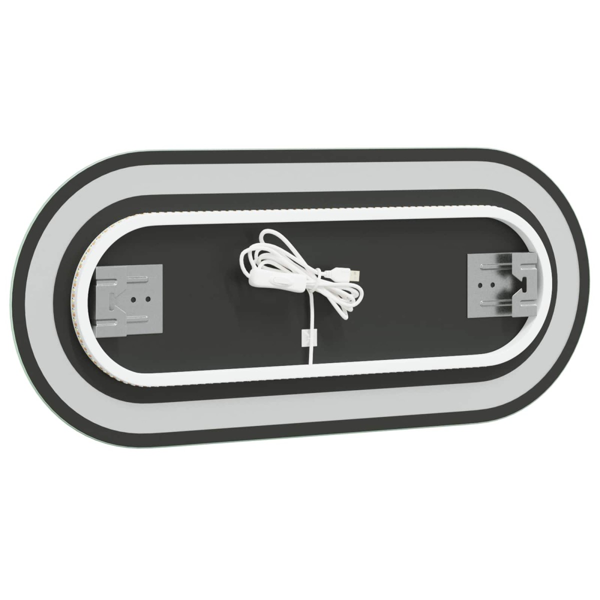 vidaXL Καθρέφτης μπάνιου LED Διαφανές 70 x 30 cm σκληρυμένο γυαλί