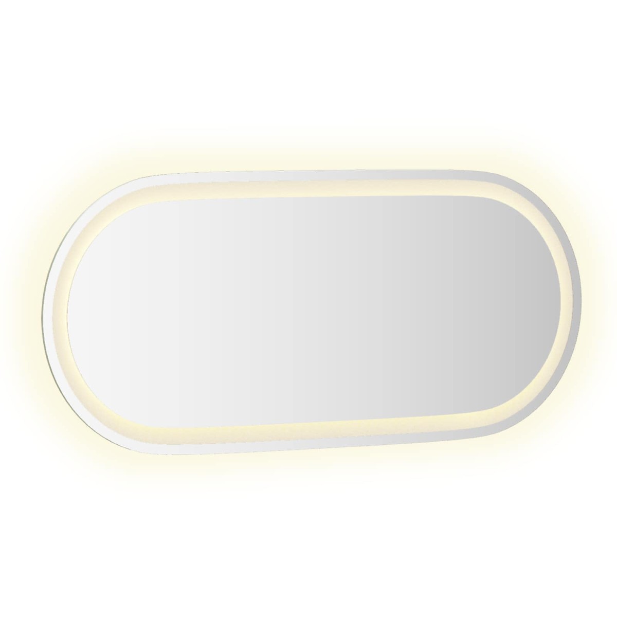 vidaXL Καθρέφτης μπάνιου LED Διαφανές 80 x 35 cm σκληρυμένο γυαλί