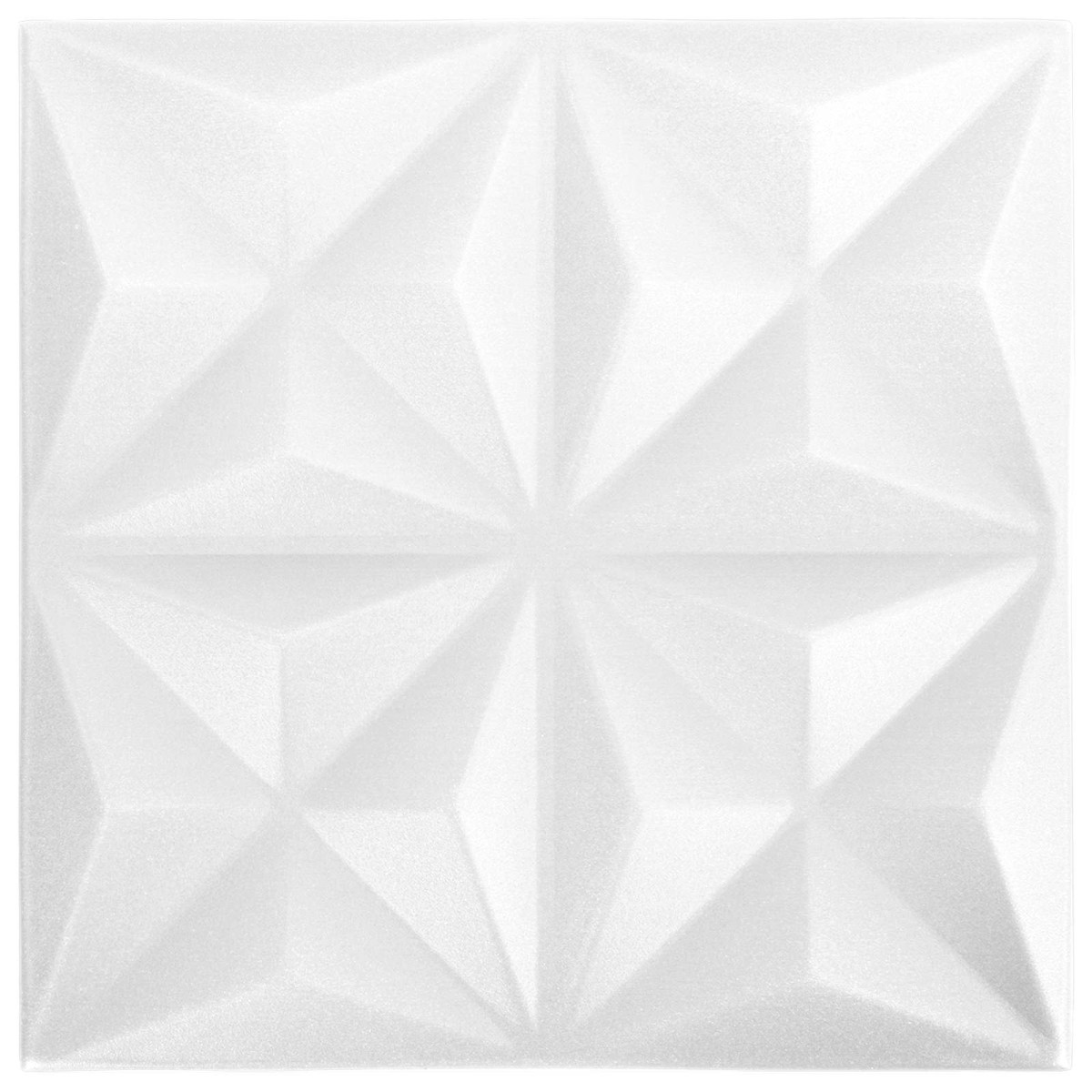 vidaXL Πάνελ τοίχου 24 τμχ. 50 x 50 cm Οριγκάμι Άσπρο Φελιζόλ XPS