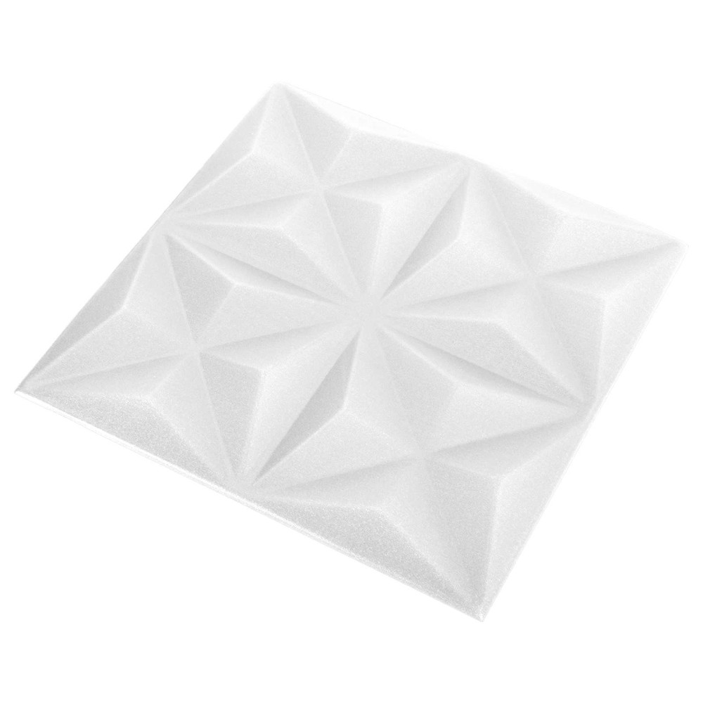 vidaXL Πάνελ τοίχου 48 τμχ. 50 x 50 cm Οριγκάμι Άσπρο Φελιζόλ XPS