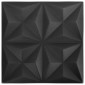 vidaXL Πάνελ τοίχου 48 τμχ. 50 x 50 cm Οριγκάμι Μαύρο Φελιζόλ XPS