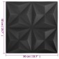 vidaXL Πάνελ τοίχου 48 τμχ. 50 x 50 cm Οριγκάμι Μαύρο Φελιζόλ XPS