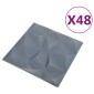 vidaXL Πάνελ τοίχου 48 τμχ. 50 x 50 cm Διαμάντι Γκρι Φελιζόλ XPS
