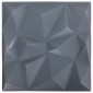 vidaXL Πάνελ τοίχου 48 τμχ. 50 x 50 cm Διαμάντι Γκρι Φελιζόλ XPS