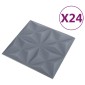 vidaXL Πάνελ τοίχου 24 τμχ. 50 x 50 cm Οριγκάμι Γκρι Φελιζόλ XPS