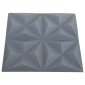 vidaXL Πάνελ τοίχου 24 τμχ. 50 x 50 cm Οριγκάμι Γκρι Φελιζόλ XPS
