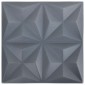 vidaXL Πάνελ τοίχου 24 τμχ. 50 x 50 cm Οριγκάμι Γκρι Φελιζόλ XPS