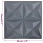 vidaXL Πάνελ τοίχου 24 τμχ. 50 x 50 cm Οριγκάμι Γκρι Φελιζόλ XPS