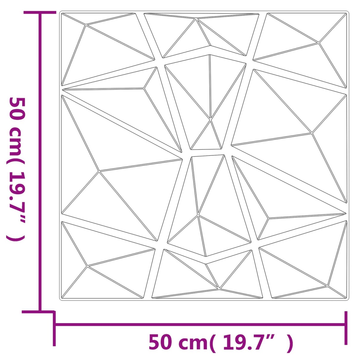 vidaXL Πάνελ τοίχου 48 τμχ. 50 x 50 cm Γκρι Σκυροδέματος Φελιζόλ XPS