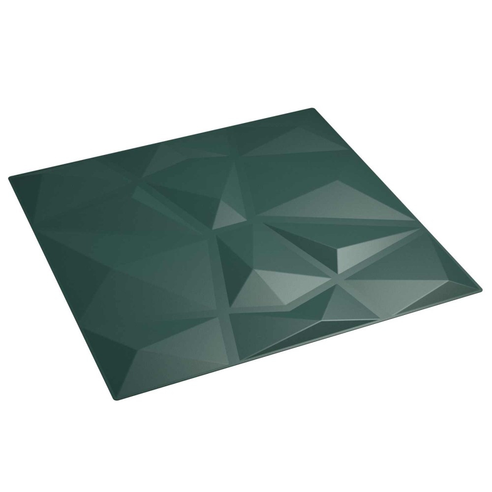 vidaXL Πάνελ τοίχου 48 τμχ. 50 x 50 cm Πράσινο Φελιζόλ XPS
