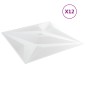 vidaXL Πάνελ τοίχου 12 τμχ. 50 x 50 cm Άσπρο Αστέρι Φελιζόλ XPS