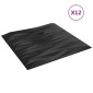 vidaXL Πάνελ τοίχου 12 τμχ. 50 x 50 cm Μαύρη Πέτρα Φελιζόλ XPS