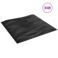 vidaXL Πάνελ τοίχου 48 τμχ. 50 x 50 cm Μαύρη Πέτρα Φελιζόλ XPS